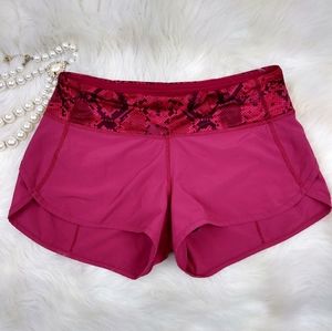 Lululemon 4 speed short red snake print